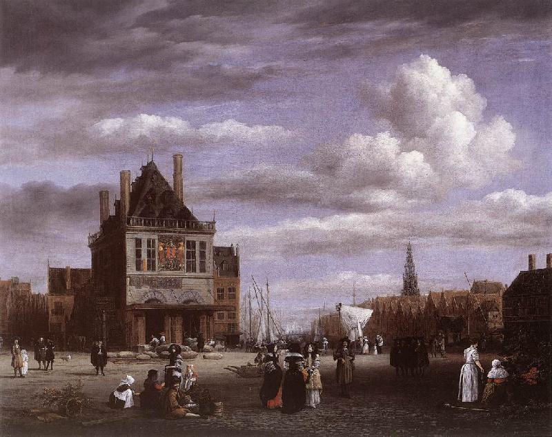 RUISDAEL, Jacob Isaackszon van The Dam Square in Amsterdam oil painting picture